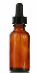 1 oz Boston Round Amber Bottle With Dropper