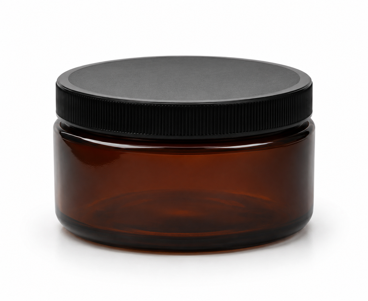 4 OZ Single Wall Amber Jar