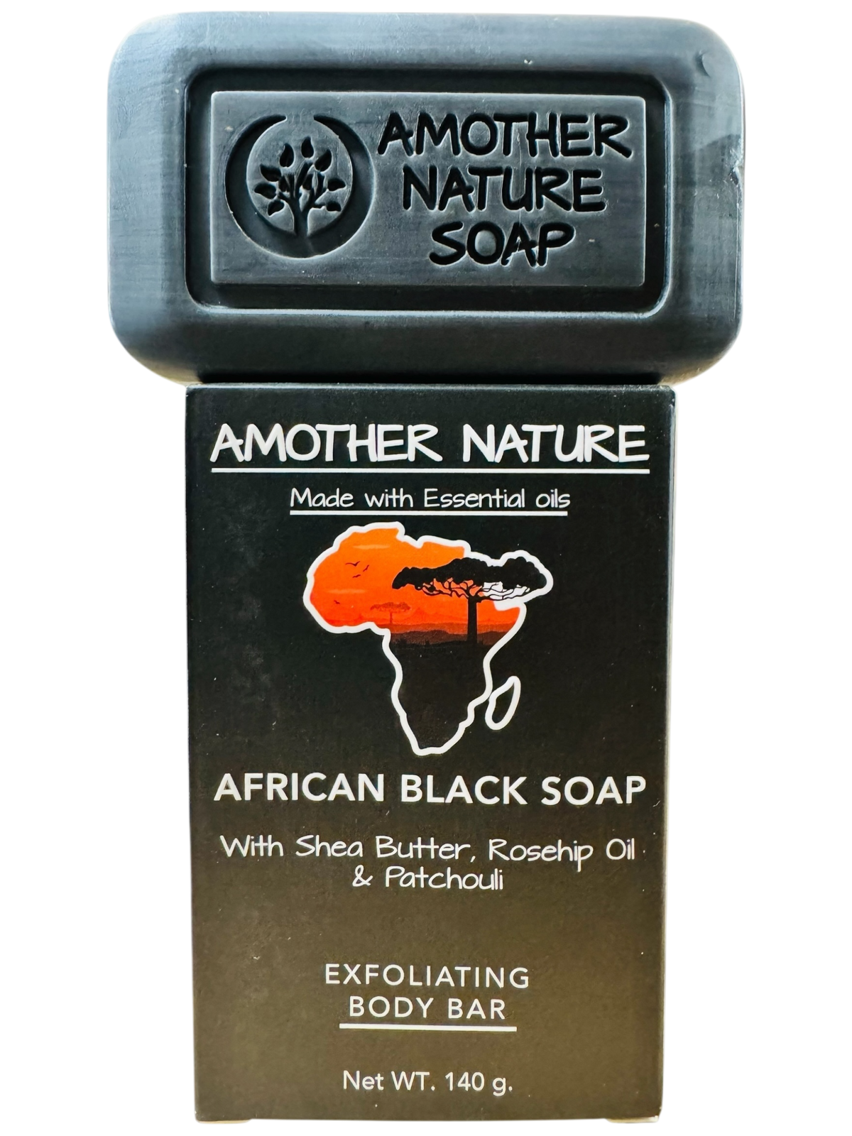African Black Soap- Exfoliating Body Bar -(6 Pieces)