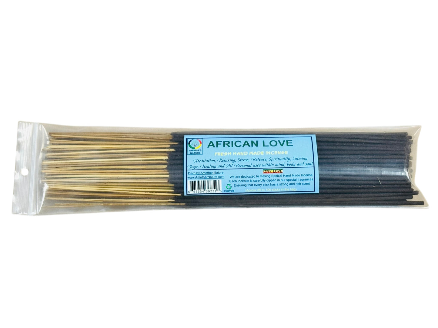 African Love Incense -Fresh Hand Made (85-100 Sticks per Pack)- (4 Packs) @ $2.99/pack