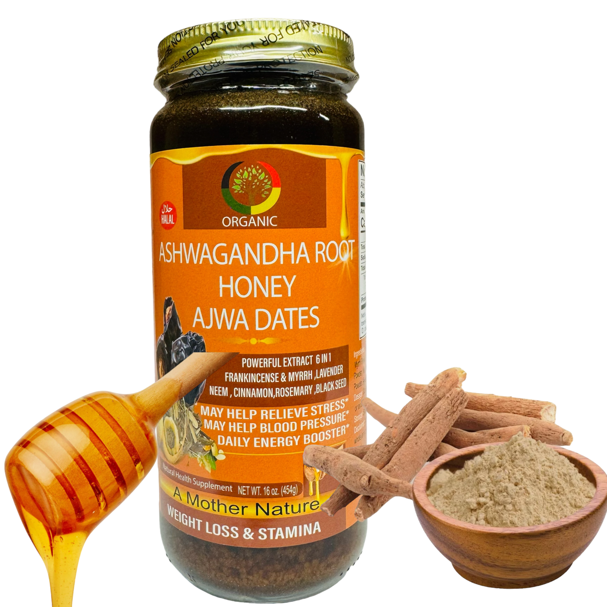 Ashwagandha Root Honey Ajwa Dates