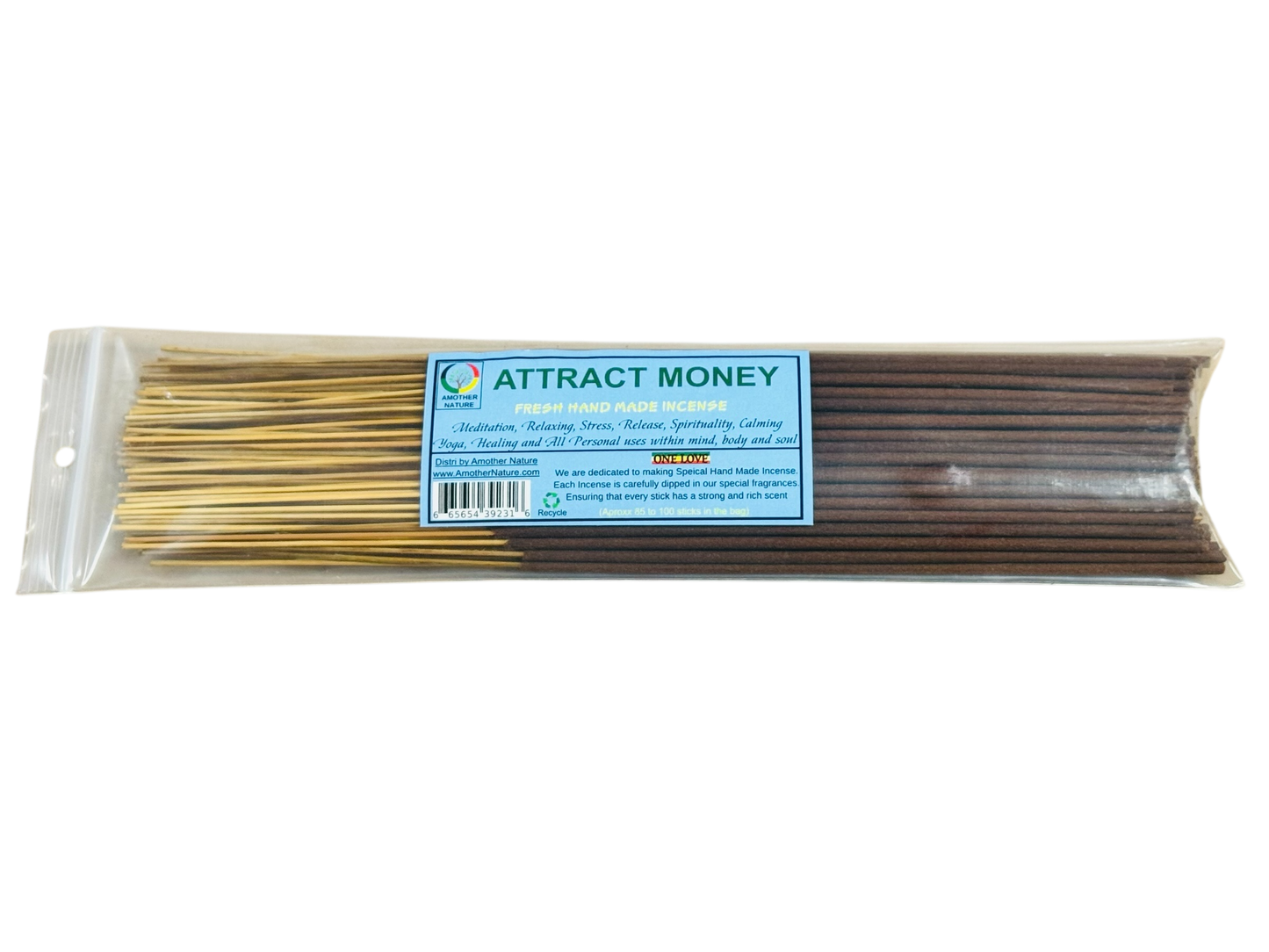 Attract Money Incense -Fresh Hand Made (85-100 Sticks per Pack)- (4 Packs) @ $2.99/pack