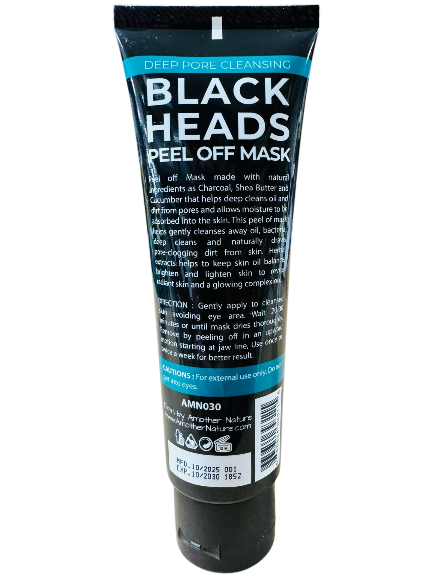 Black Heads Peel Off Mask -Infuse with Activated Charcoal, Shea Butter & Cucumber -(6 Pieces) @ $4.75/each (Copy)