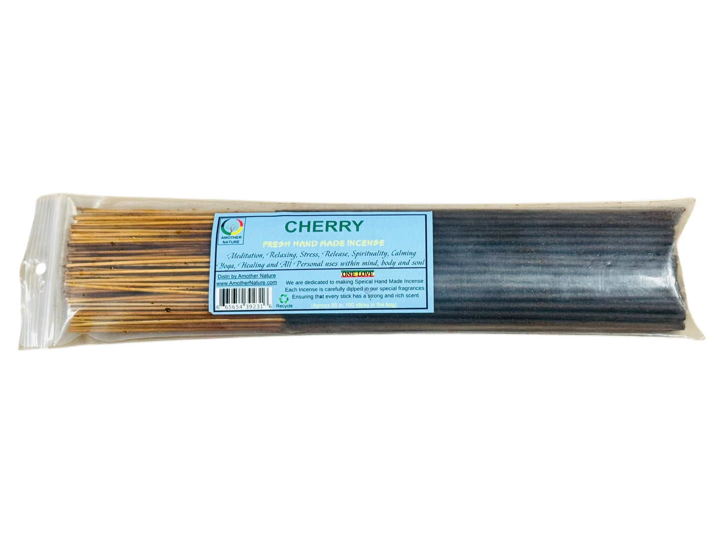 Cherry Incense -Fresh Hand Made (85-100 Sticks per Pack)- (4 Packs) @ $2.99/pack