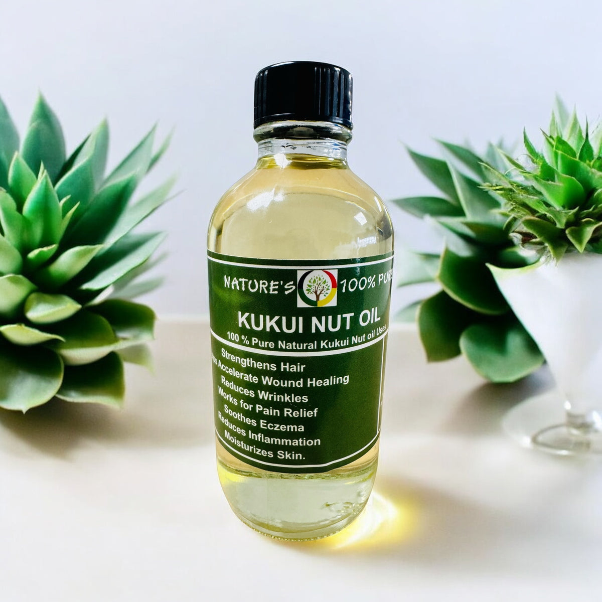 Pure Kuku Nut Oil Natural 4 oz size -(6 Pieces) @ $4.49/each