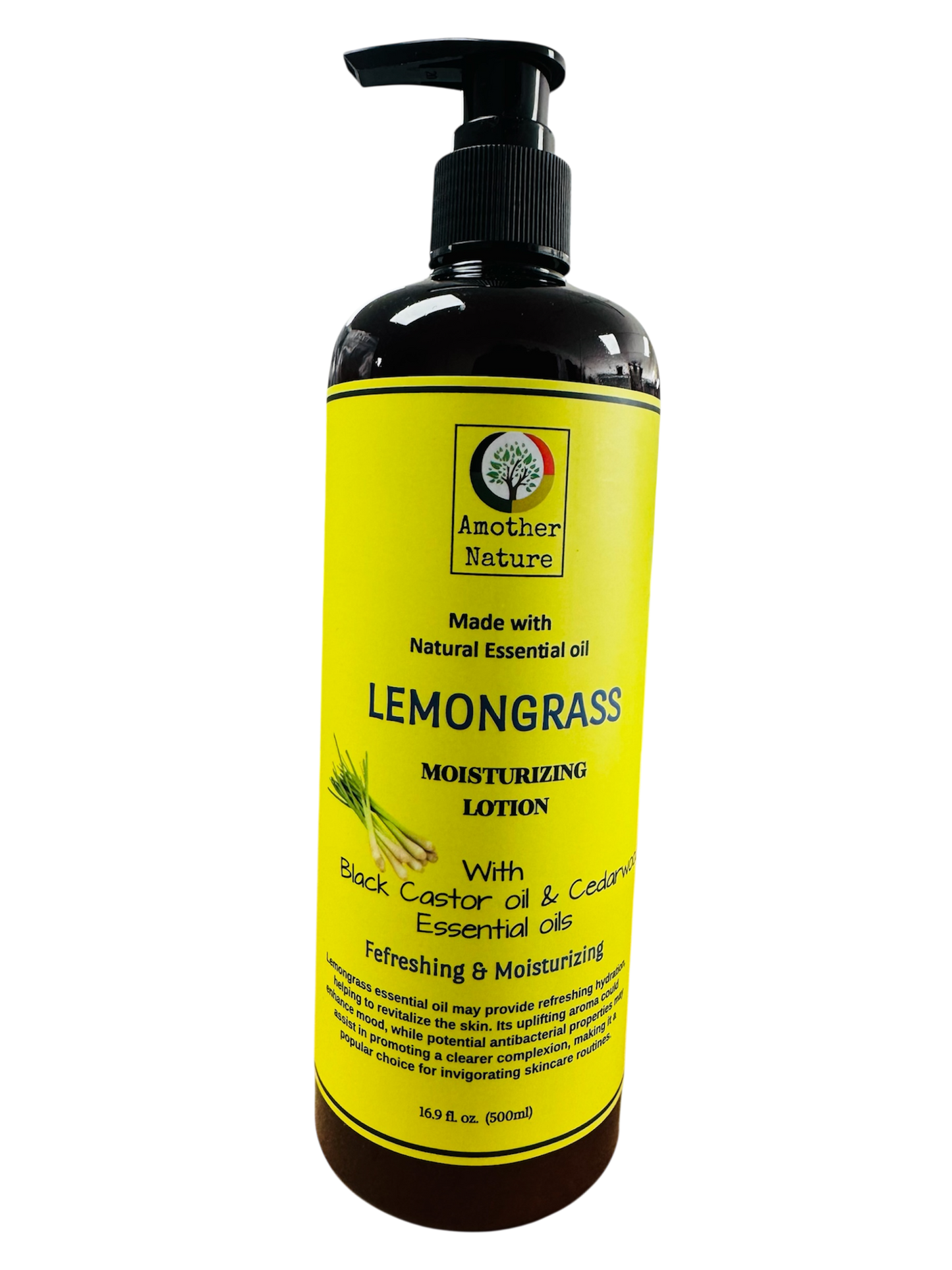 Lemongrass -Body Lotion Infuse with Black Castor oil & Cedarwood Essential Oil -(6 Pieces) @ $4.75/each