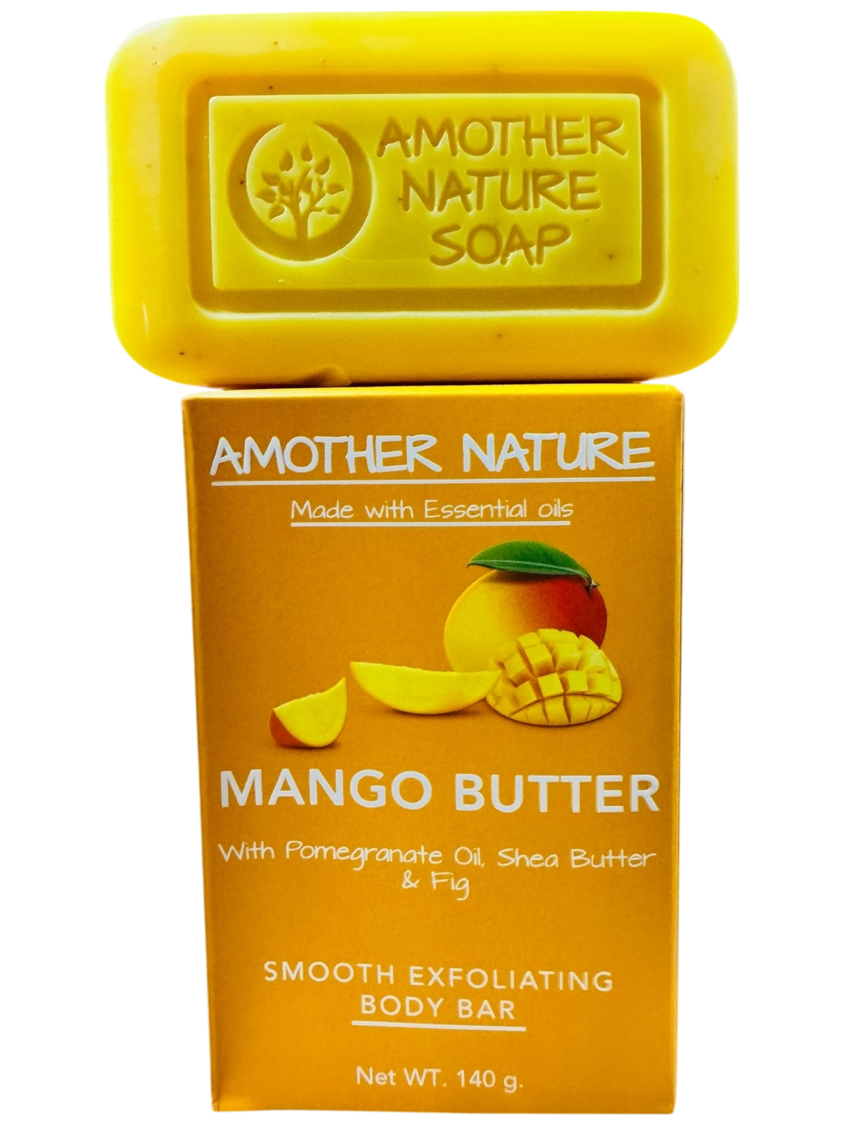 Mango Butter Soap -Smooth Exfoliating Body Bar -(6 Pieces)