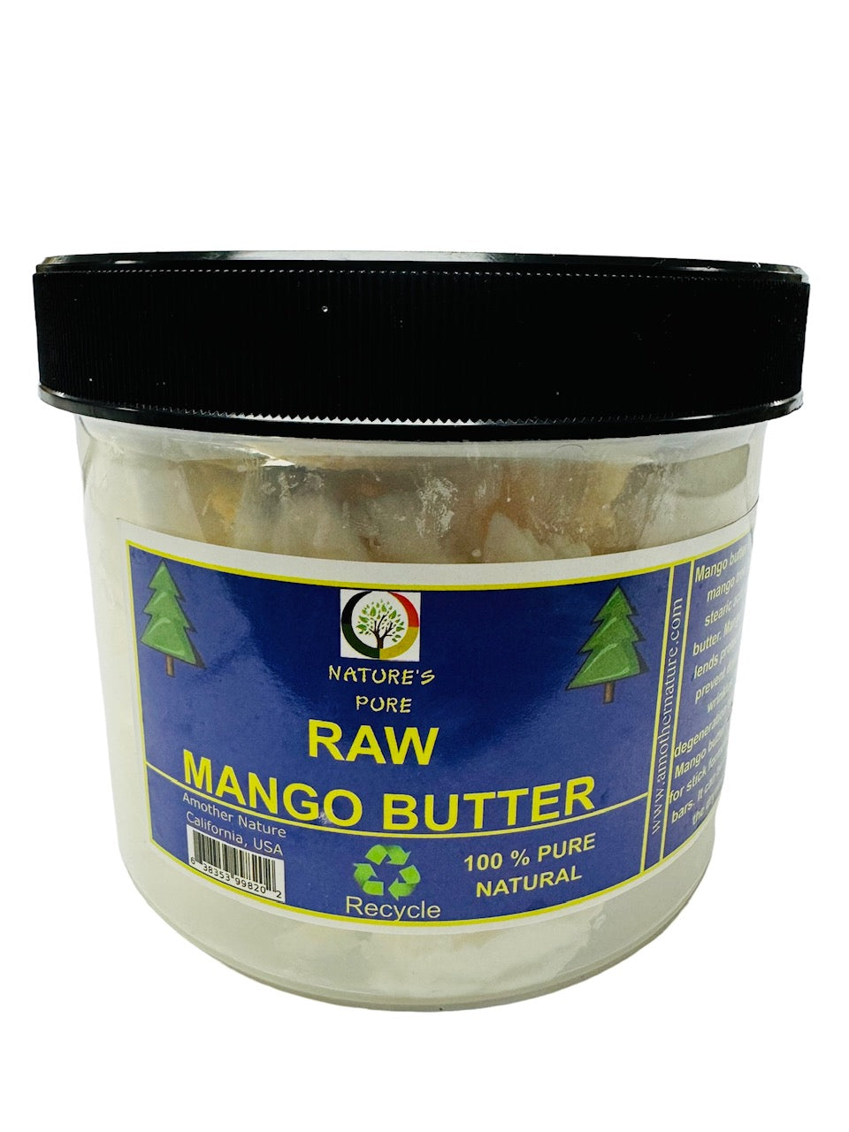 Raw Mango Butter -(1 Pound Jar) -(3 Jars) @ $9.99/each
