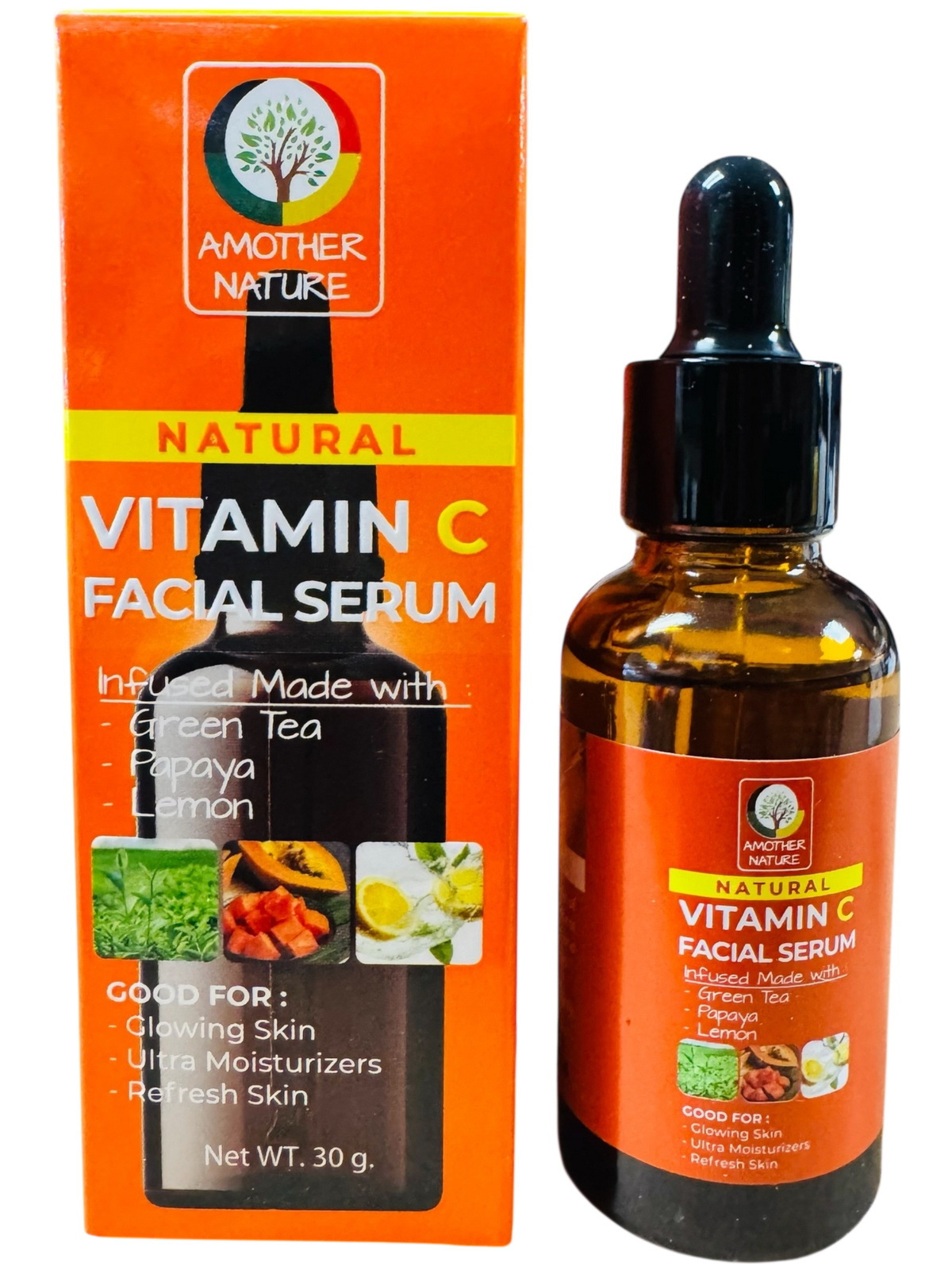 Vitamin C Facial Serum -Infuse with Green Tea, Lemon & Papaya -(6 Pieces) @ $4.75/each