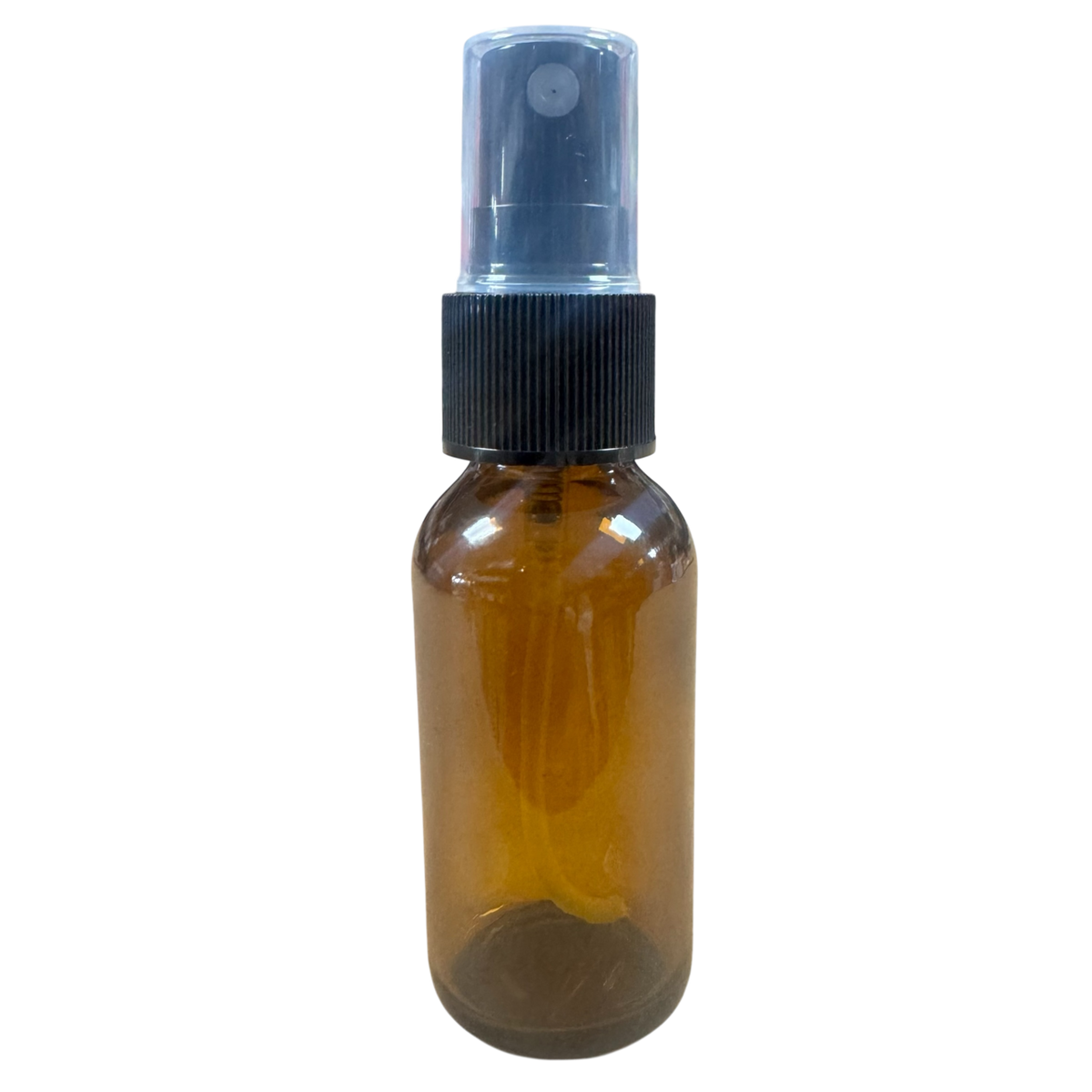 1 oz Boston Around Bottle Amber With Plastic Sprayer