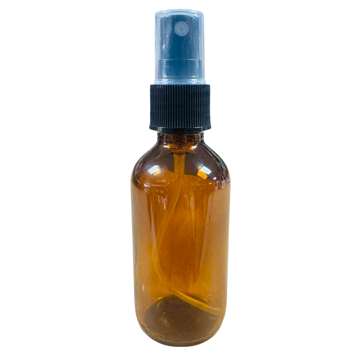 2 oz Boston Amber Bottle with Plastic Sprayer