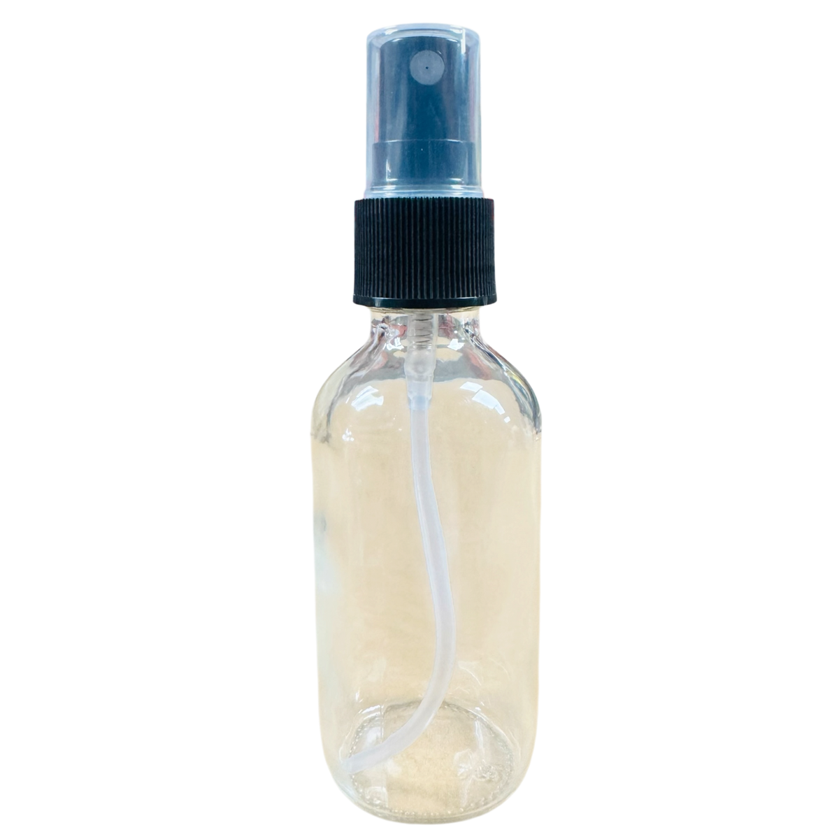 2 oz Boston Clear Bottle with Plastic Sprayer