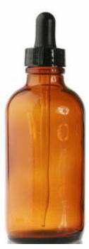 4 oz Boston Round Amber Bottle with dropper