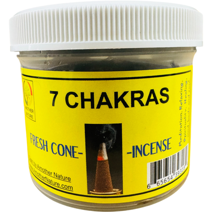 7 Chakras Cone Incense (4 Jars) @ $2.99/each
