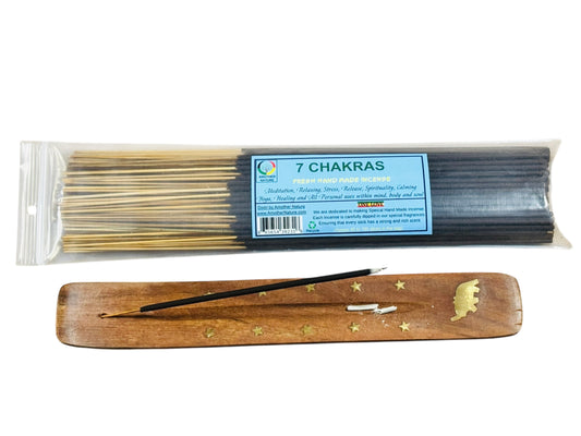 7 Chakras Incense -Fresh Hand Made (85-100 Sticks per Pack)- (4 Packs) @ $2.99/pack