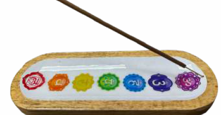Incense Burner -Traditional 7 Chakras Style Boat -(6 Pieces) @ $3.25/each