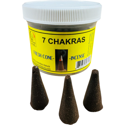 7 Chakras Cone Incense (4 Jars) @ $2.99/each