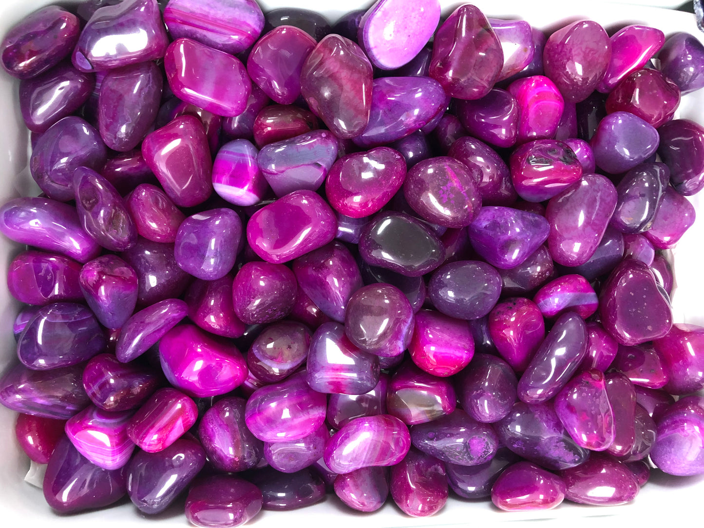 Agate Pink Tumble Stone- (1 Pound)