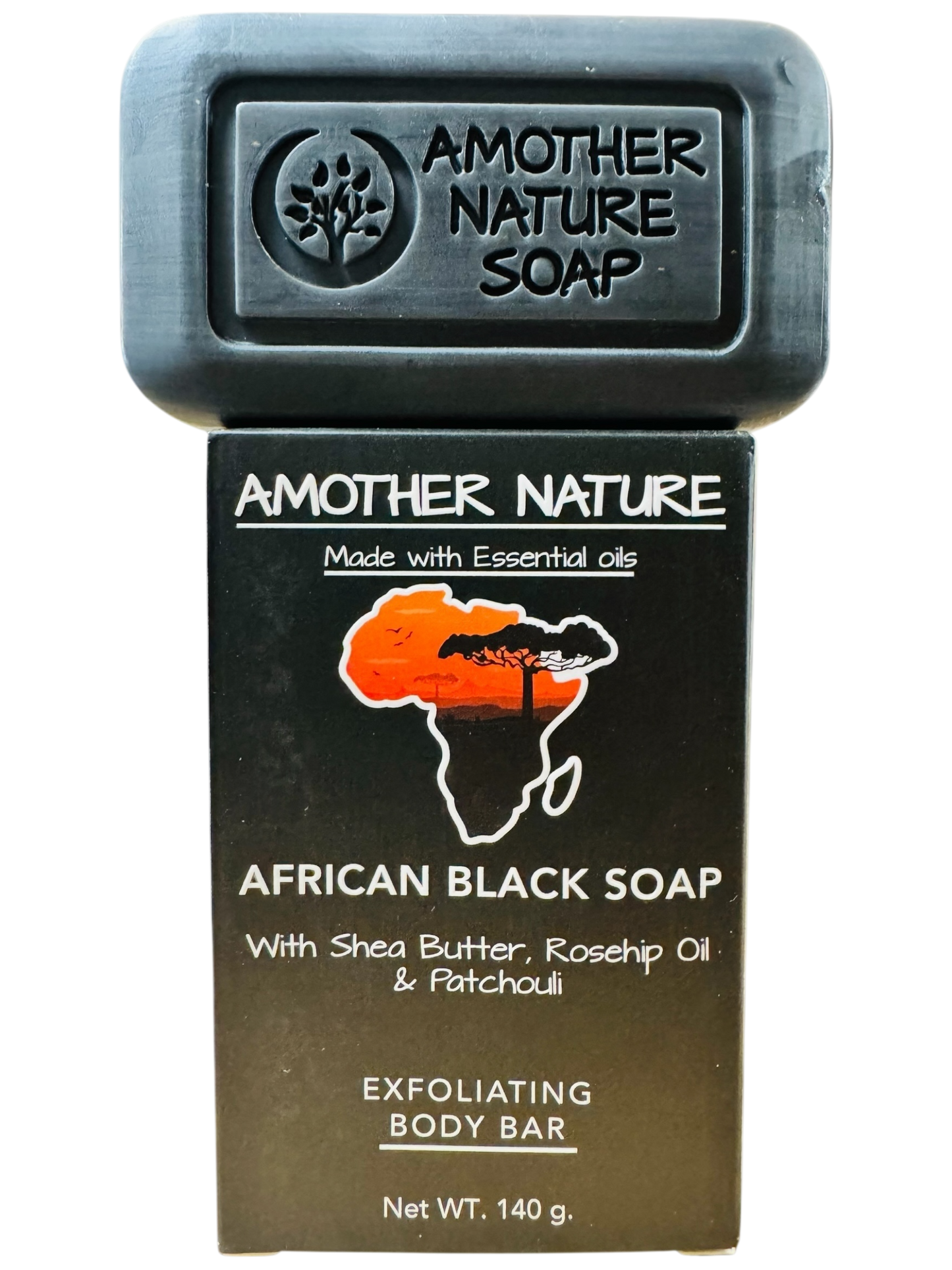 African Black Soap- Exfoliating Body Bar -(6 Pieces)