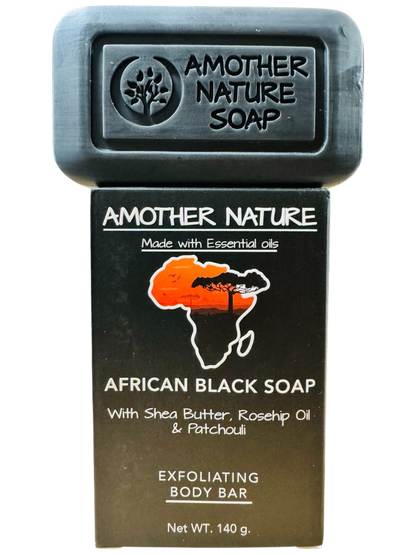 African Black Soap- Exfoliating Body Bar -(6 Pieces)