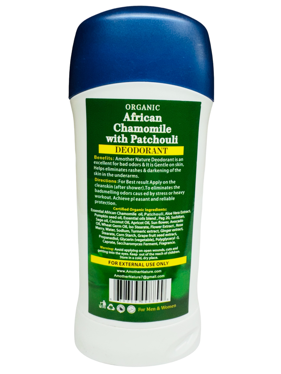 African Chamomile With Patchouli Deodorant Organic- (6 Pieces) @ $3.50/each