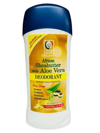 African Shea Butter with Aloe Vera Deodorant Organic- (6 Pieces) @ $3.50/each