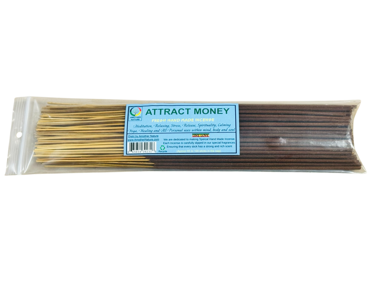 Attract Money Incense -Fresh Hand Made (85-100 Sticks per Pack)- (4 Packs) @ $2.99/pack