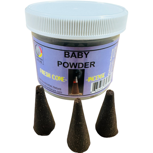 Baby Powder Cone Incense (4 Jars) @ $2.99/each
