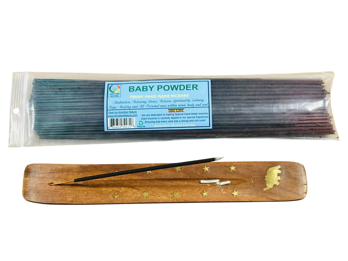 Baby Powder Incense -Fresh Hand Made (85-100 Sticks per Pack)- (4 Packs) @ $2.99/pack