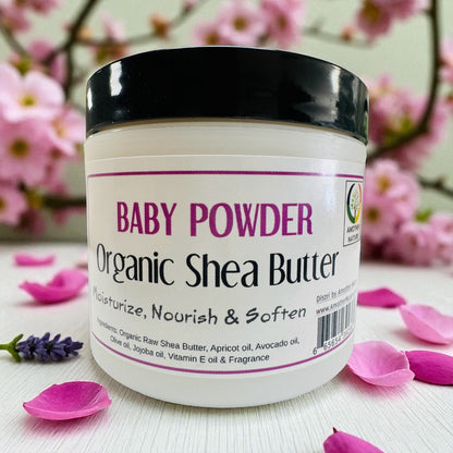 Baby Powder -Organic Shea Butter Whipped -(6 Pieces) @ $4.75/each