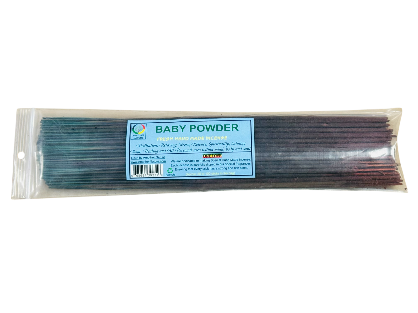 Baby Powder Incense -Fresh Hand Made (85-100 Sticks per Pack)- (4 Packs) @ $2.99/pack