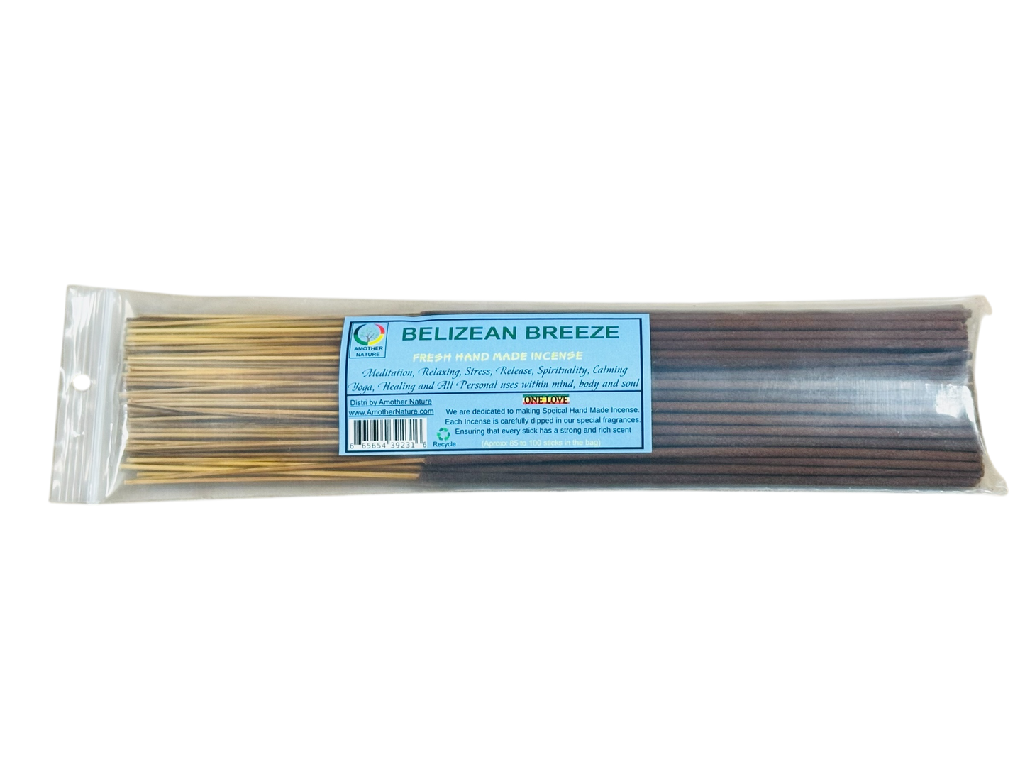 Belizean Breeze Incense -Fresh Hand Made (85-100 Sticks per Pack)- (4 Packs) @ $2.99/pack