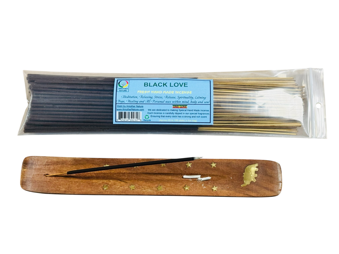 Black Love Incense -Fresh Hand Made (85-100 Sticks per Pack)- (4 Packs) @ $2.99/pack