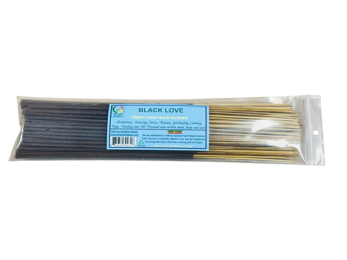 Black Love Incense -Fresh Hand Made (85-100 Sticks per Pack)- (4 Packs) @ $2.99/pack