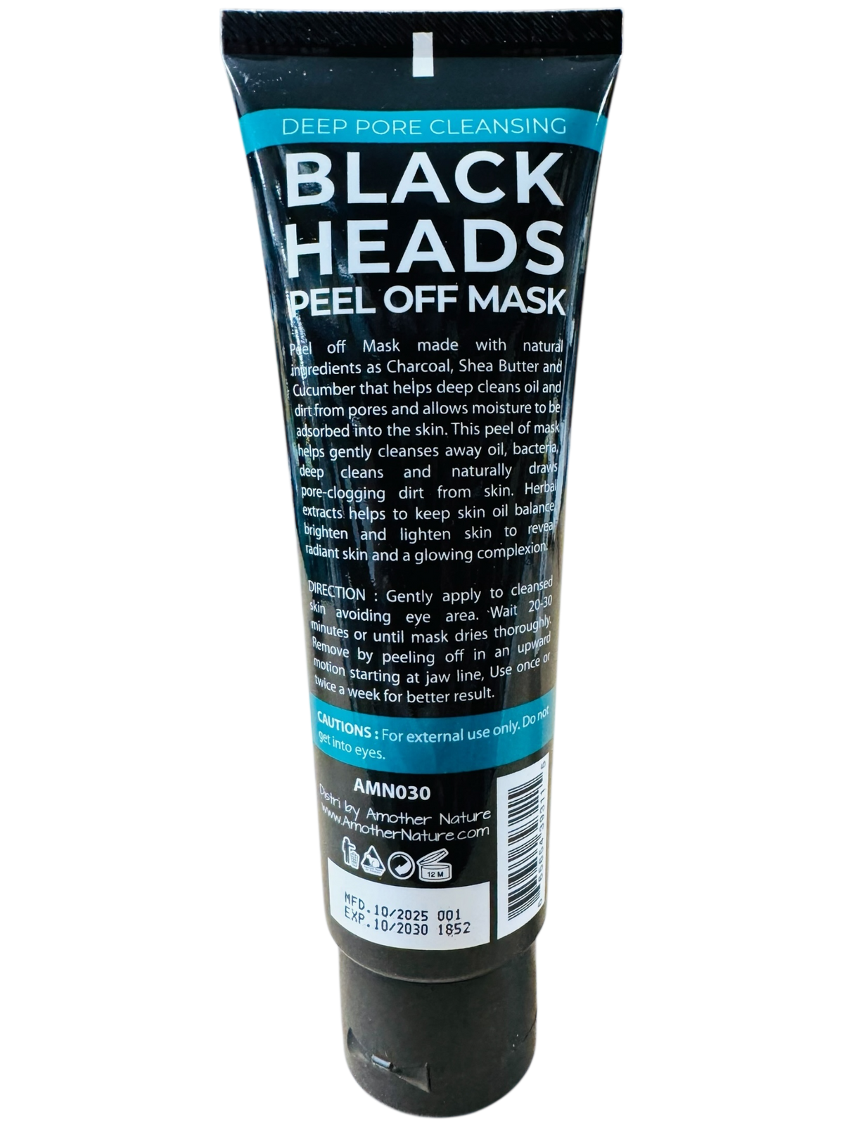 Black Heads Peel Off Mask -Infuse with Activated Charcoal, Shea Butter & Cucumber -(6 Pieces) @ $4.75/each (Copy)