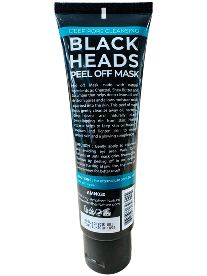 Black Heads Peel Off Mask -Infuse with Activated Charcoal, Shea Butter & Cucumber -(6 Pieces) @ $4.75/each (Copy)