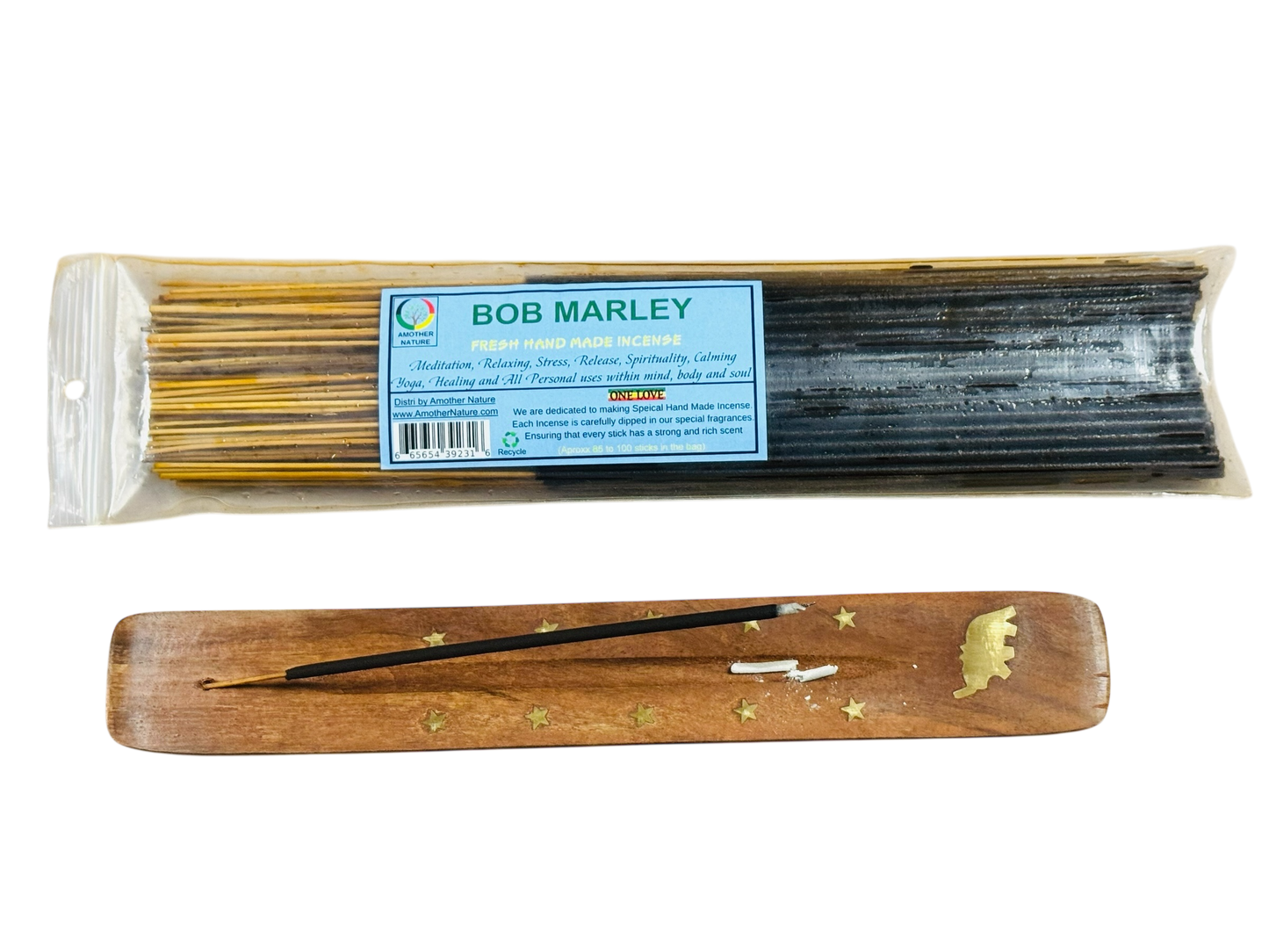 Bob Marley Incense -Fresh Hand Made (85-100 Sticks per Pack)- (4 Packs) @ $2.99/pack