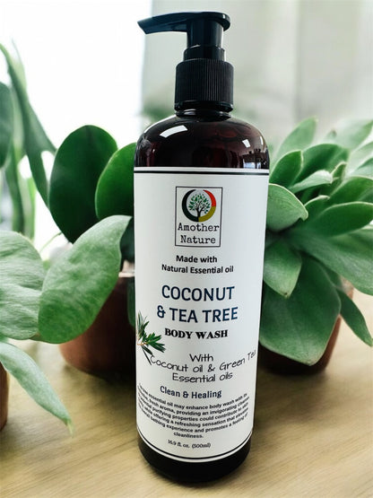 Coconut & Tea Tree -Body Wash Infuse with Green Tea Essential oil -(6 Pieces) @ $4.75/each