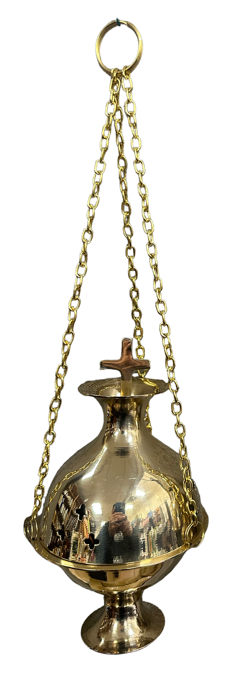Traditional Charcoal Resin Burner Hanging Chain with Cross -(Large Size) -(3 Pieces) @ $12.75/each (Copy)