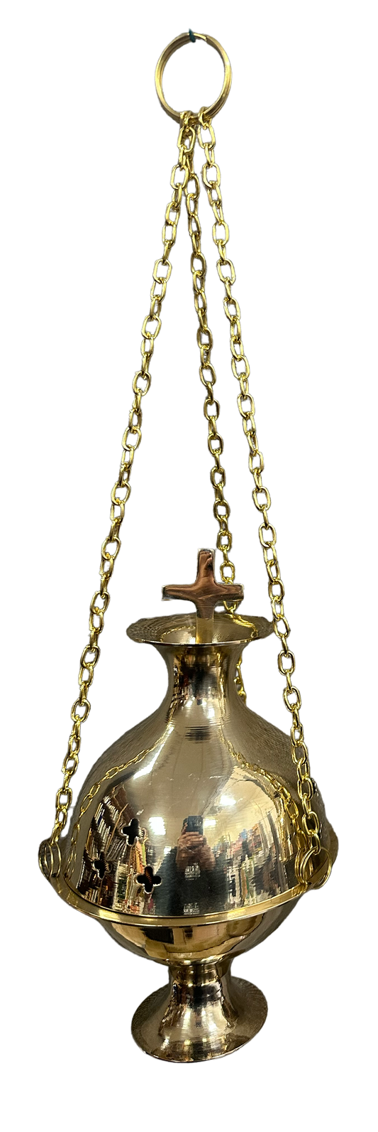 Traditional Charcoal Resin Burner Hanging Chain with Cross -(Large Size) -(3 Pieces) @ $12.75/each (Copy)