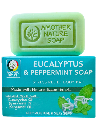 Eucalyptus & Peppermint Soap -Stress Relief Body Bar -(6 Pieces)