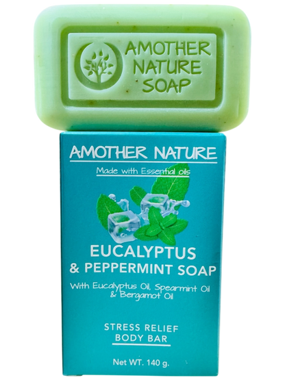 Eucalyptus & Peppermint Soap -Stress Relief Body Bar -(6 Pieces)