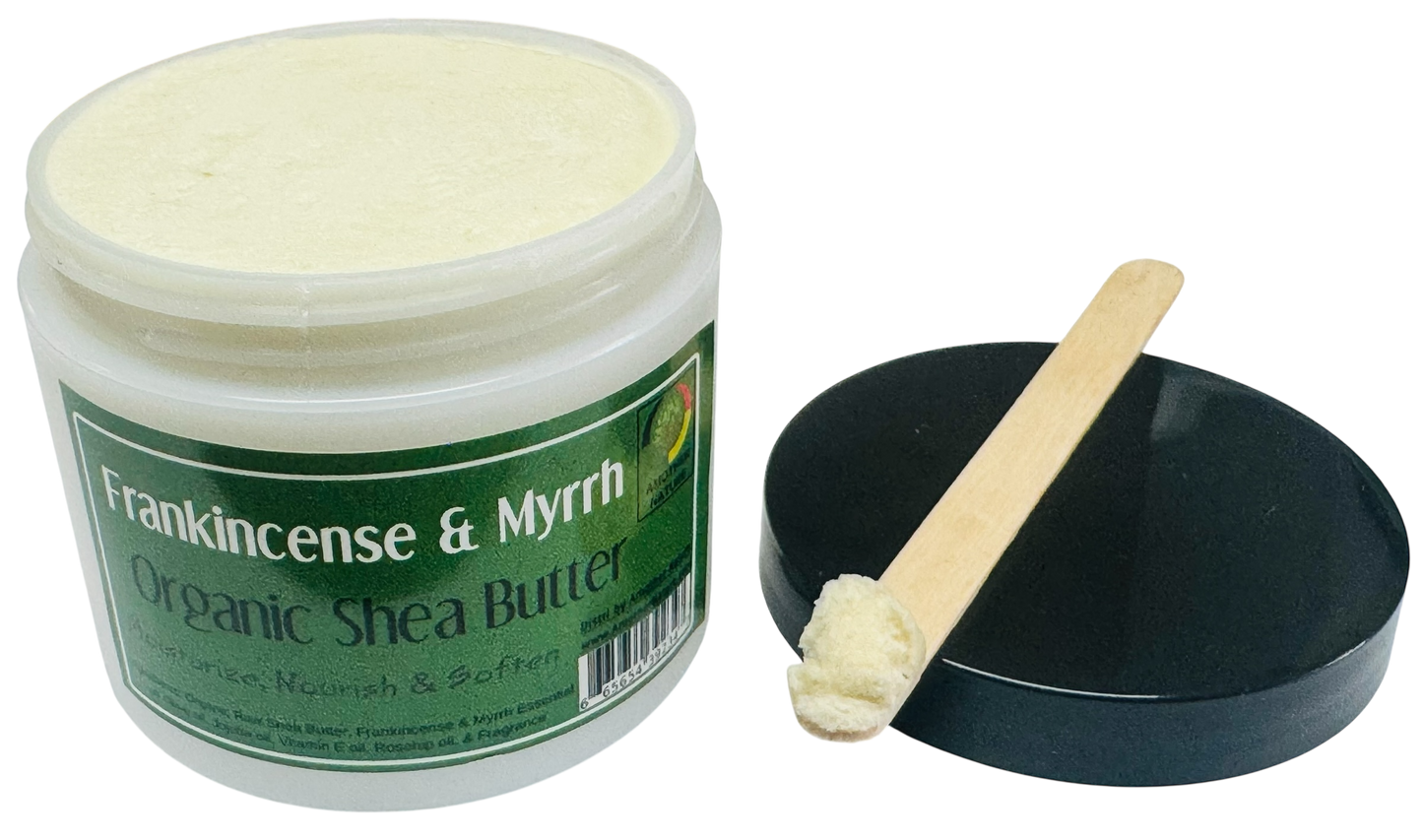 Frankincense & Myrrh -Organic shea Butter Whipped -(6 Pieces) @ $4.75/each