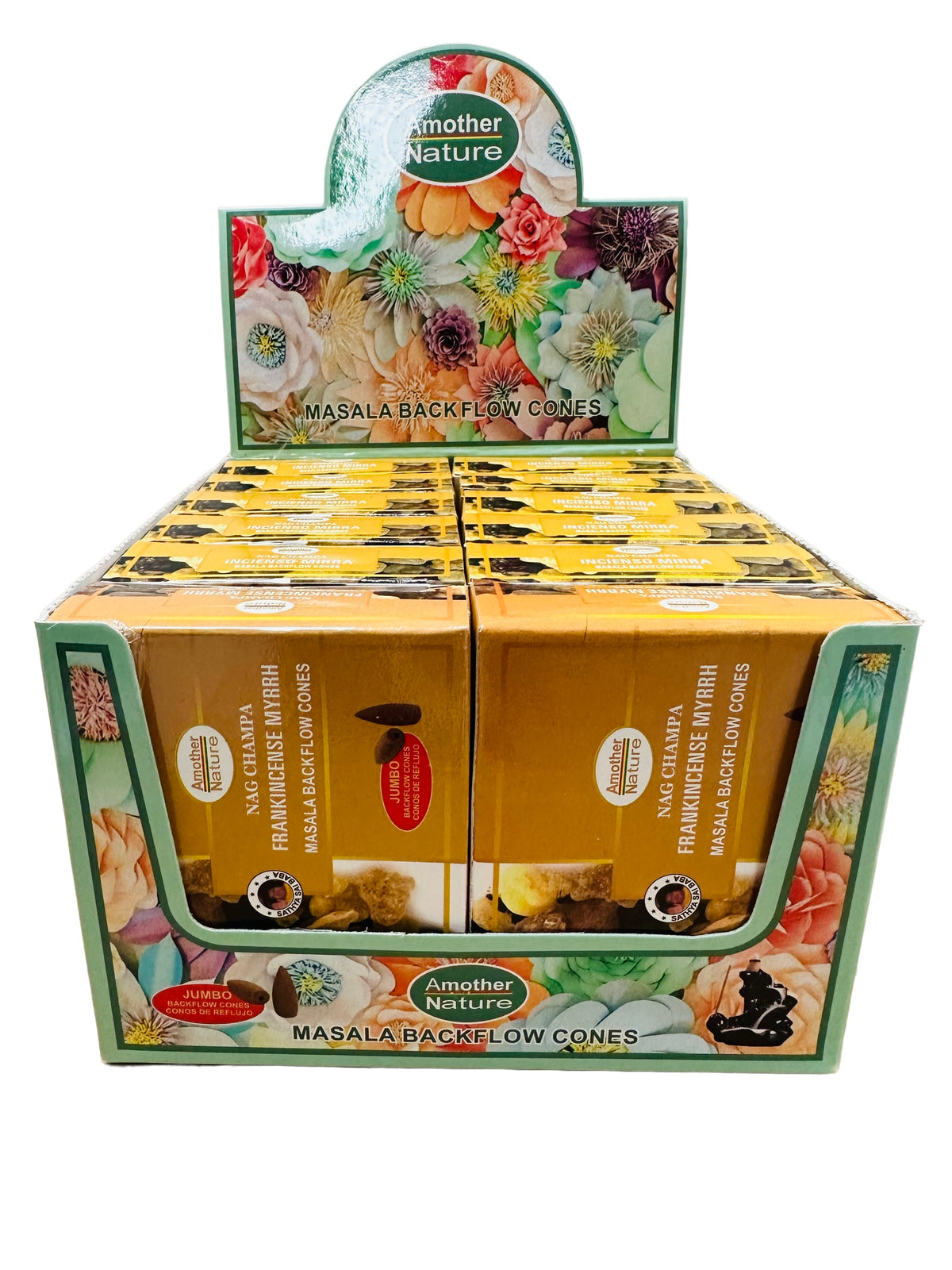 Frankincense Myrrh Backflow Cone Incense (12 Packs Per Box)