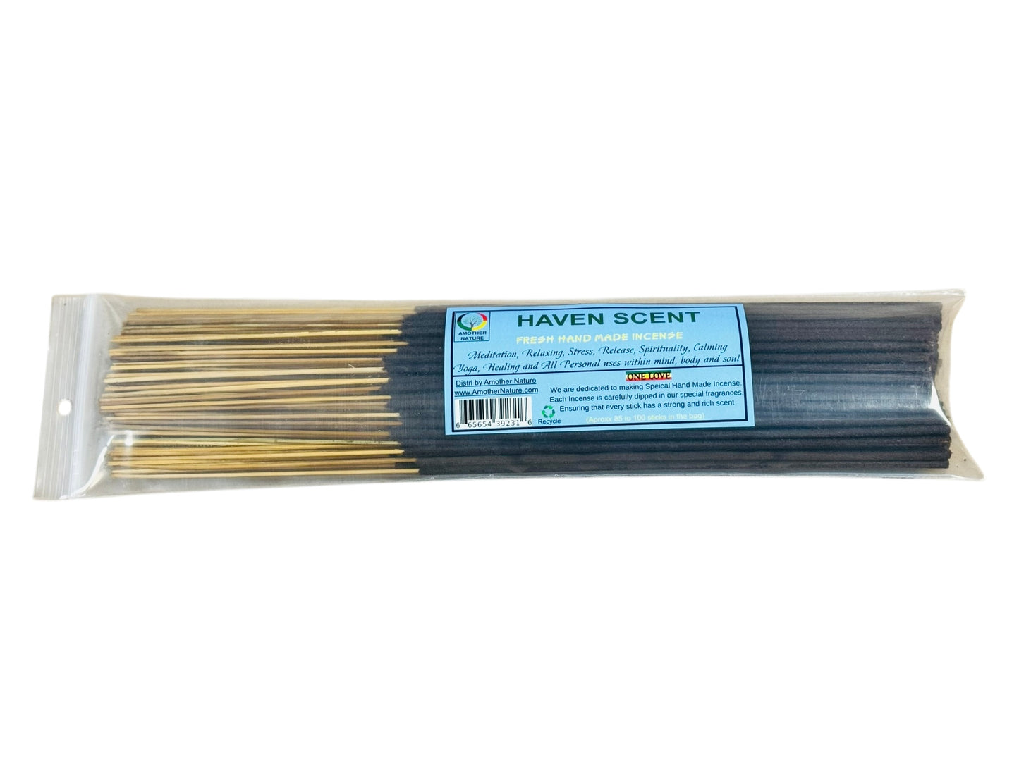 Haven Scent Incense -Fresh Hand Made (85-100 Sticks per Pack)- (4 Packs) @ $2.99/pack