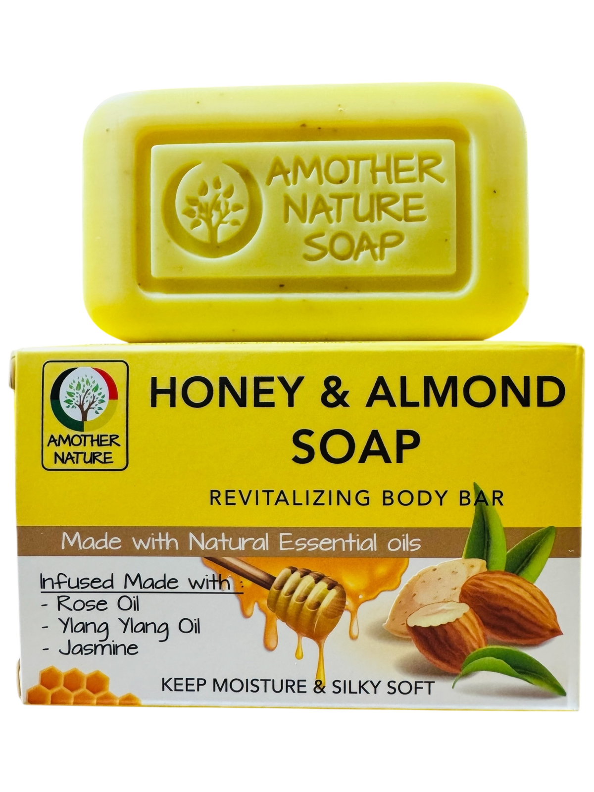 Honey & Almond Soap -Revitalizing Body Bar -(6 Pieces)
