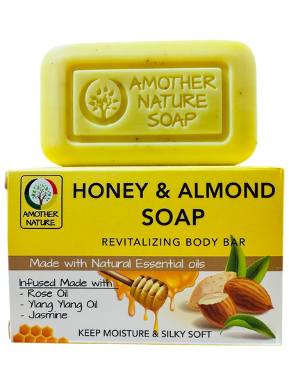 Honey & Almond Soap -Revitalizing Body Bar -(6 Pieces)