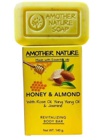 Honey & Almond Soap -Revitalizing Body Bar -(6 Pieces)