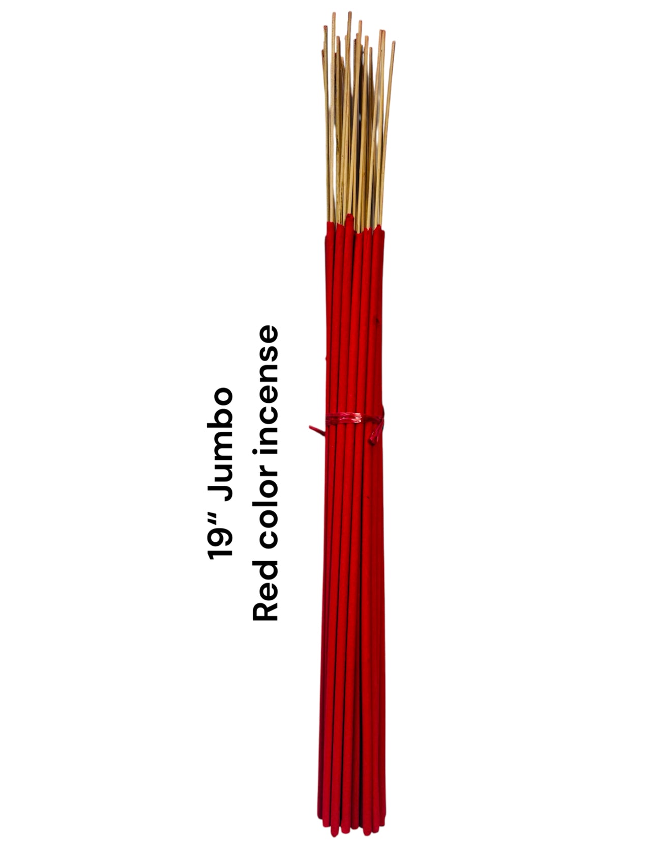 Unscented Incense Sticks Jumbo 19" (Red Color) (1 Case)