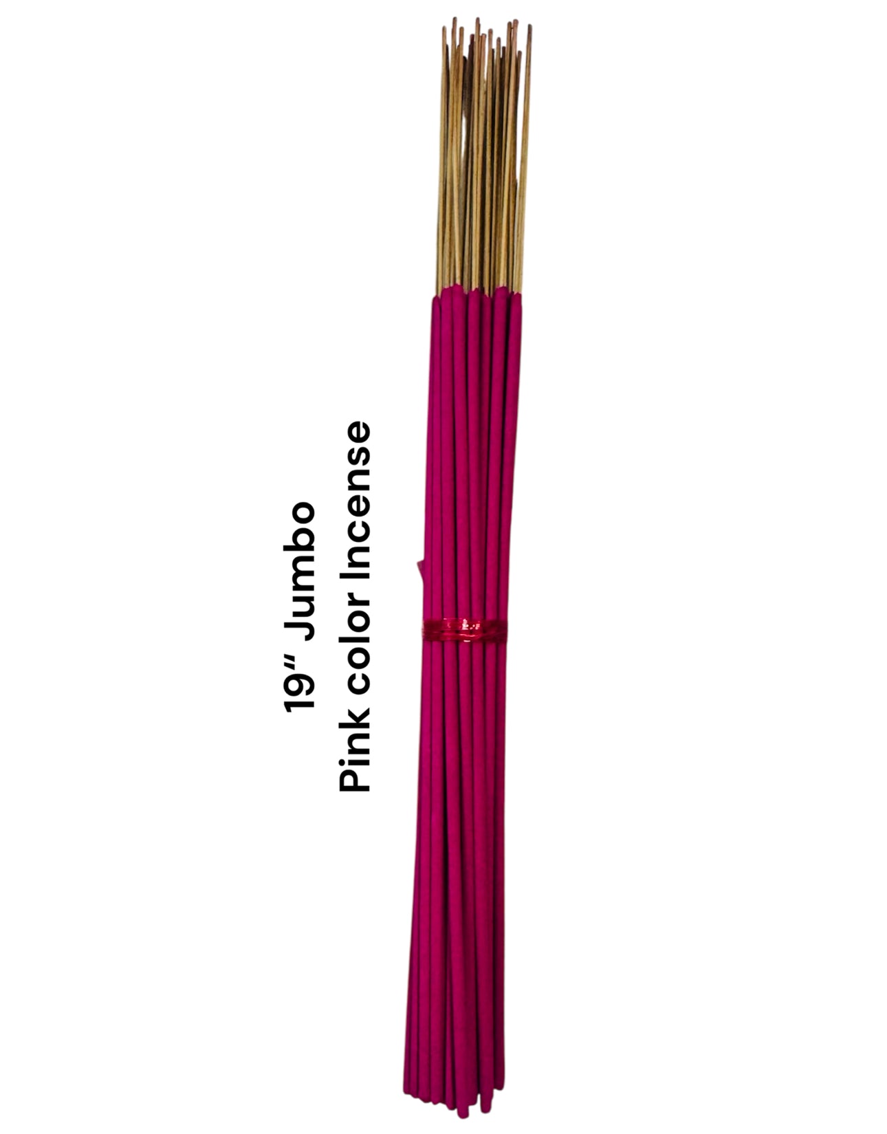 Unscented Incense Sticks Jumbo 19" (Pink Color) (1 Case)